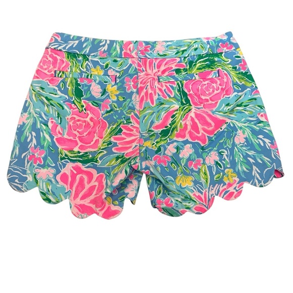Lilly Pulitzer High Waist Floral Shorts - Buttercup Stretch Short, size 00 - Picture 2 of 6